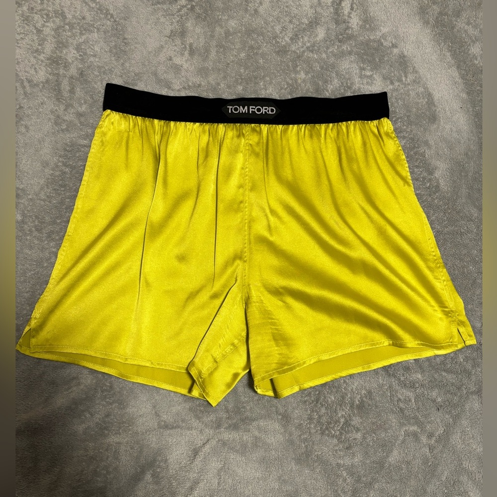 tom ford neon green shorts like new one posture